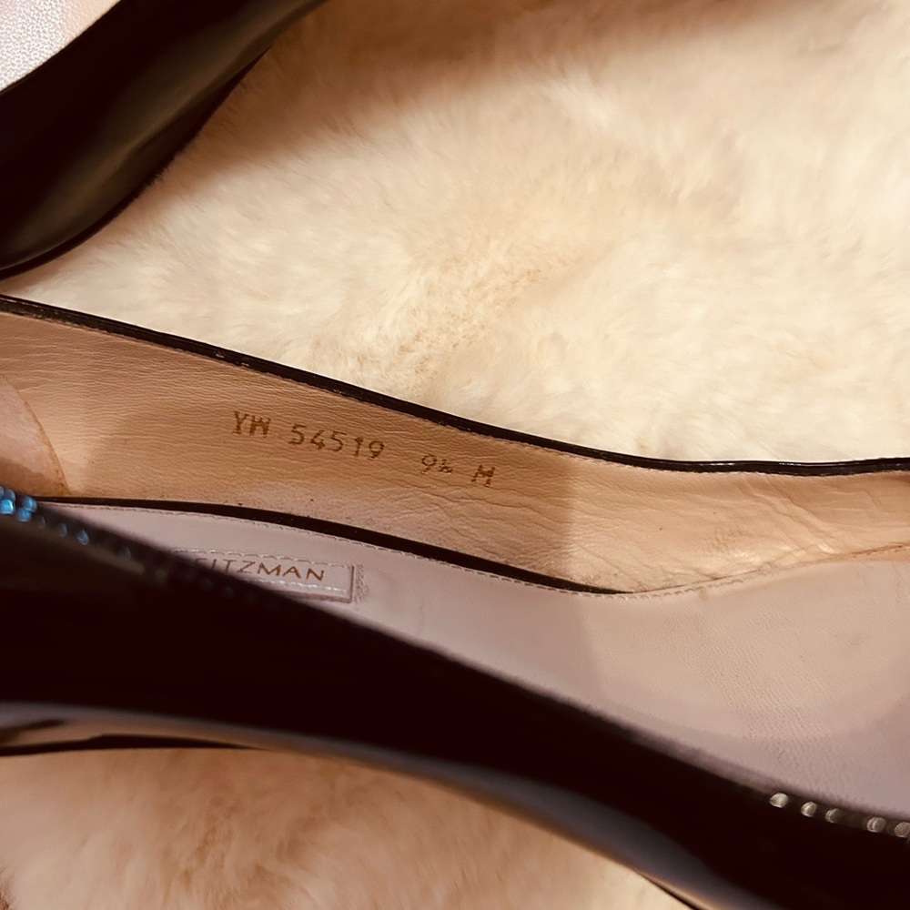 Stuart Weitzman patent leather black pointed heels Size 9.5 - Picture 15 of 15